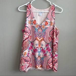Tabitha Webb Pink Paisley Tank S